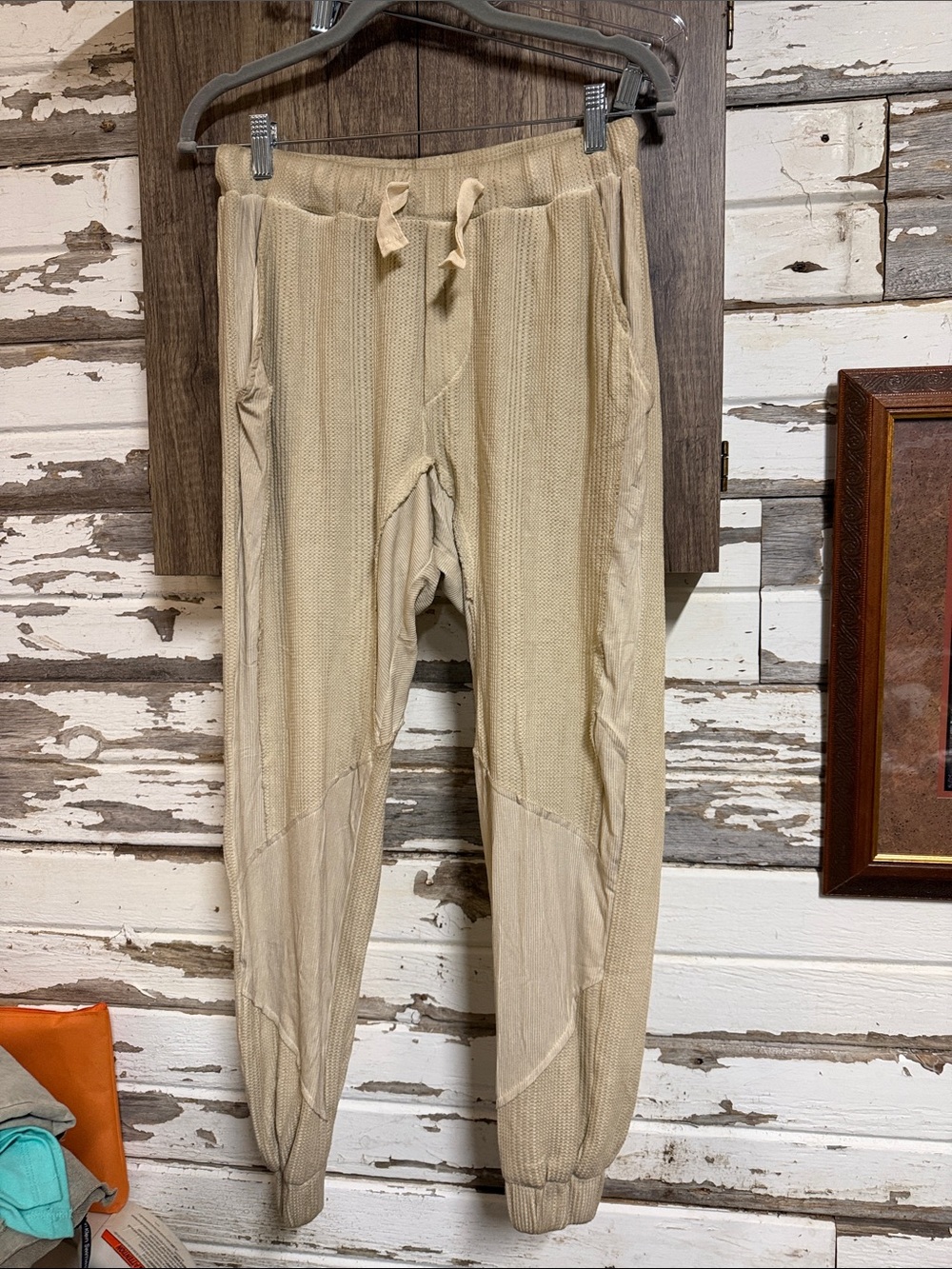 POL Beige Knit Track Joggers - Neutral Beige